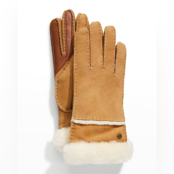 UGG Seamed Touchscreen Shearling-Lined Gloves - Picture 1 of 10